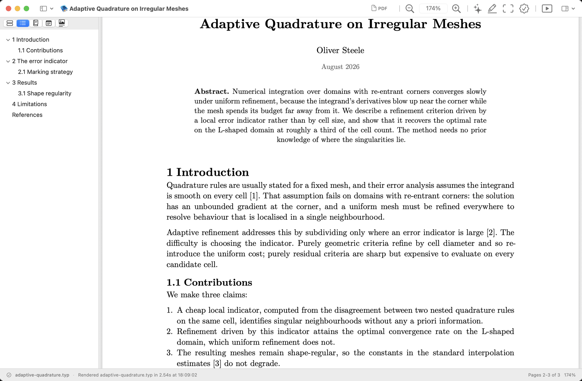 Screenshot of Typeset Viewer